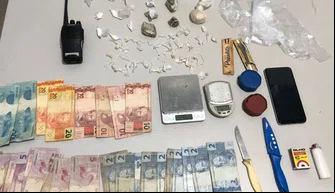 Apreensão junto com os presos